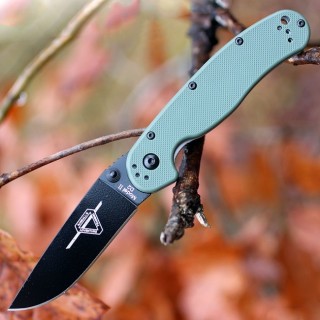 Couteau Ontario Rat II D2 Military Manche FRN OD Green Lame Acier D2 Linerlock  ON8830OD - Livraison Gratuite