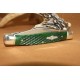 Couteau Canif Rough Rider Knives Green Gunstock Stockman NM Knife RR587 Manche en Os Couteau 3 lames