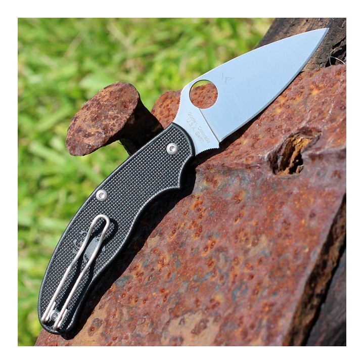 Couteau Spyderco UK Pen Knife Black Manche FRN Acier BD-1 Made In USA SC94PBK - Livraison Gratuite