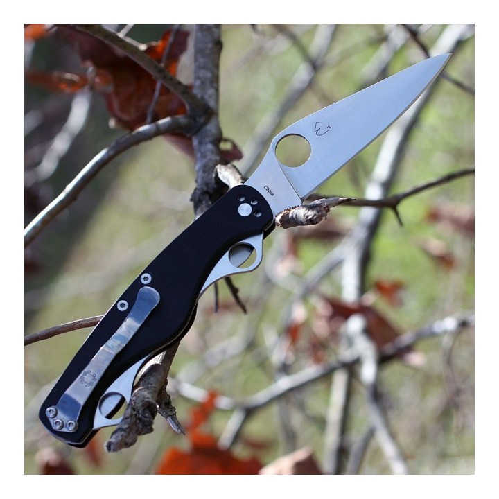 Couteau Spyderco ClipiTool Rescue Lame Acier 8Cr13MoV Manche G-10 SC208GP - Livraison Gratuite