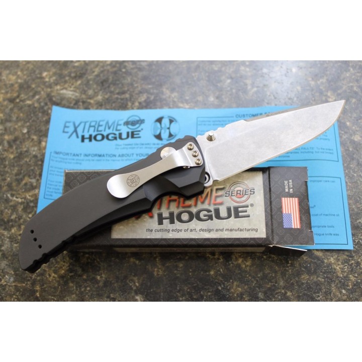 Couteau Hogue Large Tactical Drop Point Lame 154CM Manche Aluminium Plunge Lock Made USA HO34150 - Livraison Gratuite