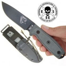 RC4PMB Couteau ESEE Model 4 Acier Carbone 1095 Manche Micarta Etui Molle Clip Made In USA - Livraison Gratuite