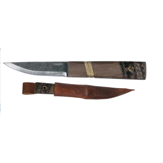 Couteau Condor Indigenous Puukko Carbone 1095 Manche Noyer Etui Cuir Made El Salvador CTK281139HC - Livraison Gratuite