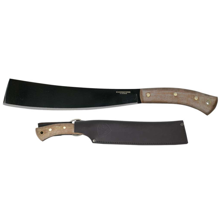 Machette Condor Cambodian Machete Lame Carbone 1075 Manche Micarta Etui Cuir Made El Salvador CTK3929103HC - Livraison Gratuite