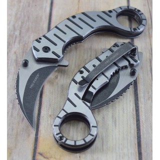 Couteau Karambit Tac Force A/O Lame Acier Inox Manche Acier Linerlock Clip TF952SW - Livraison Gratuite