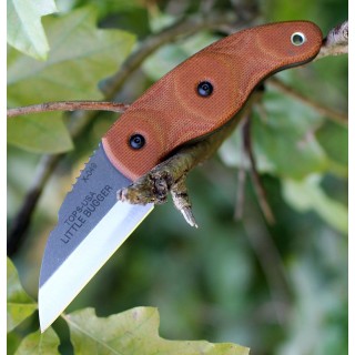 Couteau Tops Knives Little Bugger Lame Acier Carbone 1095 Manche Micarta Etui Kydex Made USA TPLILB01 - Livraison Gratuite