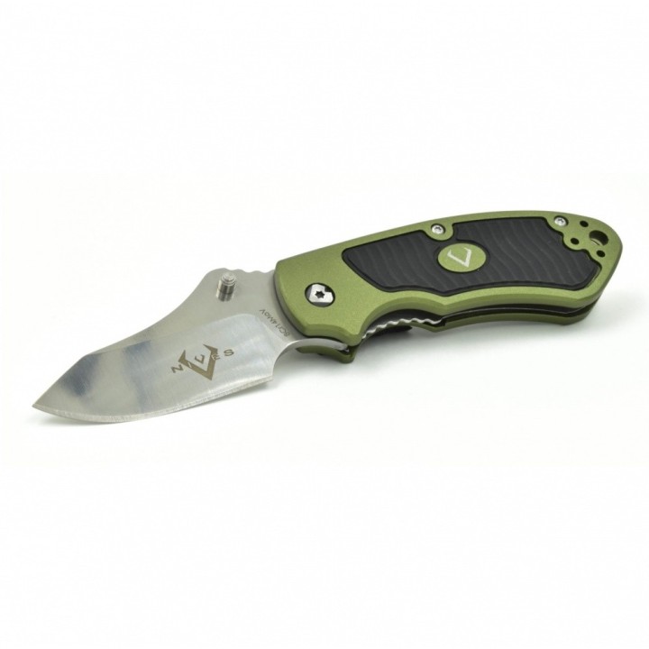 Couteau V NIVES Stout Lame Acier 8Cr14MoV Manche Green Aluminum Black Linerlock VNI30152 - Livraison Gratuite