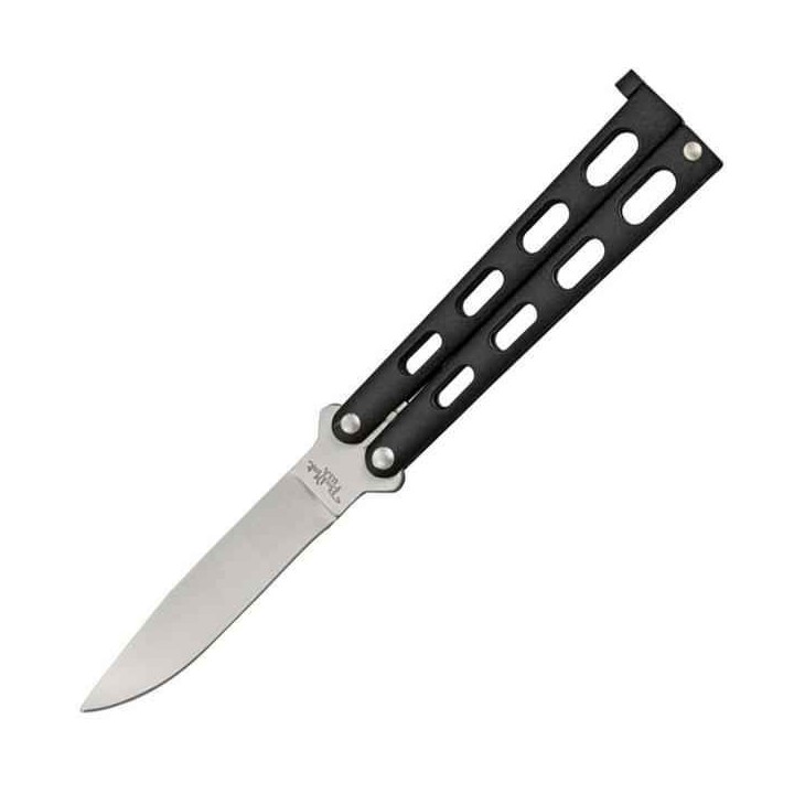Couteau Papillon Balisong Butterfly BenchMark Lame Acier Inox Manche Métal Made USA BM007 - Livraison Gratuite
