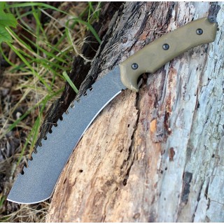 Couteau Tops Tundra Trekker TPTDTK01 Lame Acier Carbone 1095 Manche Micarta Etui Kydex Made USA - Livraison Gratuite