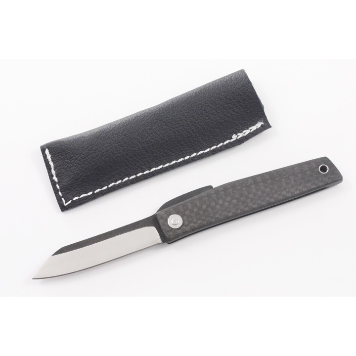 Couteau Ohta Knives FK7 Folder Carbon Fiber Lame Acier D2 Manche Fibre de Carbone Made Japan OFK7CF - Livraison Gratuite