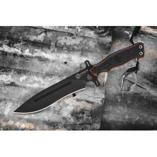 Couteau Tops Knives Operator 7 Blackout Edition Acier Carbone 1075 Manche Micarta Etui Kydex USA TPOP702 - Livraison Gratuite