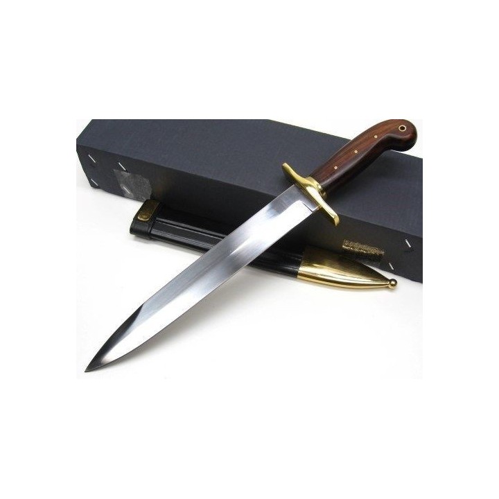 Couteau Cold Steel 1849 Riflemans Lame Acier Carbone 1085 Manche Bois Etui Cuir CS88GRB - Livraison Gratuite