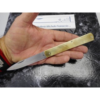 Couteau de Poche Italien Fraraccio Knives Siciliano Lame Acier Inox Manche Laiton Made In Italy CMF0563 - Livraison Gratuite