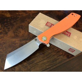 Couteau Artisan Tomahawk D2 Manche Orange G-10 Lame Acier D2 Linerlock Clip ATZ1815POEF - Livraison Gratuite