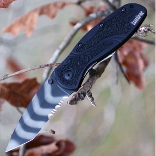 Couteau Kershaw Blur Tanto A/O Acier 14C28N Serr Manche 6061-T6 Made USA KS1670TTSST - Livraison Gratuite 