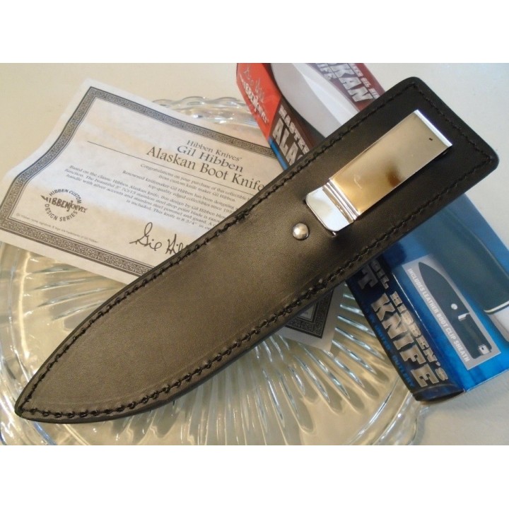 Poignard Couteau Gil Hibben Alaskan Boot Lame Acier 7Cr13 Manche Micarta Etui Cuir GH5055 - Livraison Gratuite