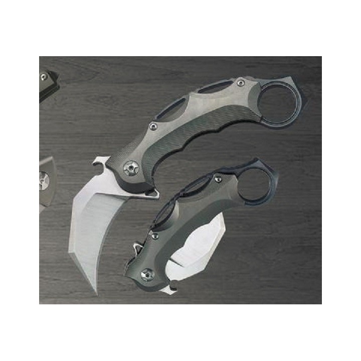 Couteau Defcon Karambit Lame Acier S35VN Manche Titane Framelock TF5221 - Livraison Gratuite