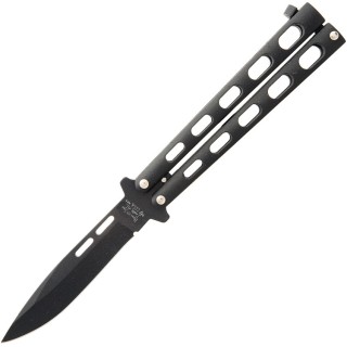 BC115B Couteau Bear & Son Balisong Butterfly Lame Acier Carbone 1095 Manche Zinc - Livraison Gratuite