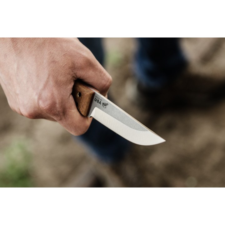 Couteau TOPS Tanimboca Puukko Lame Acier Carbone 1095 Manche Micarta Etui Cuir Made In USA TPTPUK01 - Livraison Gratuite