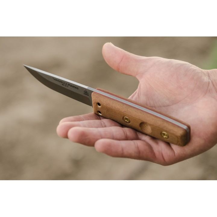 Couteau TOPS Tanimboca Puukko Lame Acier Carbone 1095 Manche Micarta Etui Cuir Made In USA TPTPUK01 - Livraison Gratuite