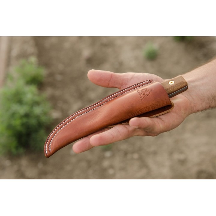 Couteau TOPS Tanimboca Puukko Lame Acier Carbone 1095 Manche Micarta Etui Cuir Made In USA TPTPUK01 - Livraison Gratuite