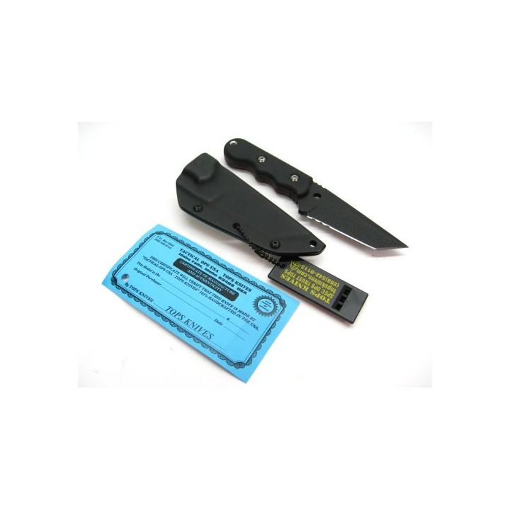 Couteau TOPS Special Assault Weapon Acier Carbon 1095 Manche G-10 Etui Kydex Made USA TPSAW02 - Livraison Gratuite