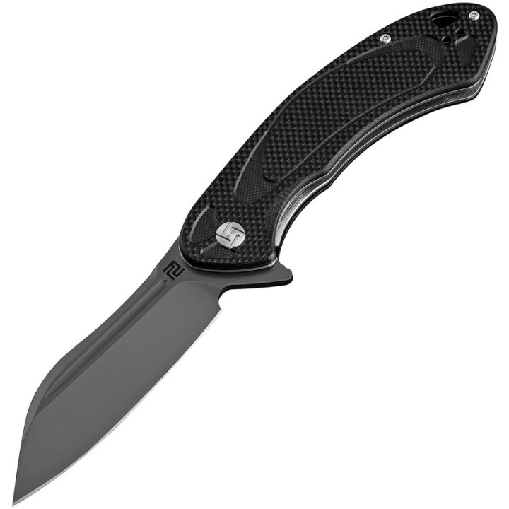 ATZ1818PBBKF Couteau Artisan Immortal Black G10 Handle D2 Black Blade Linerlock - Livraison Gratuite