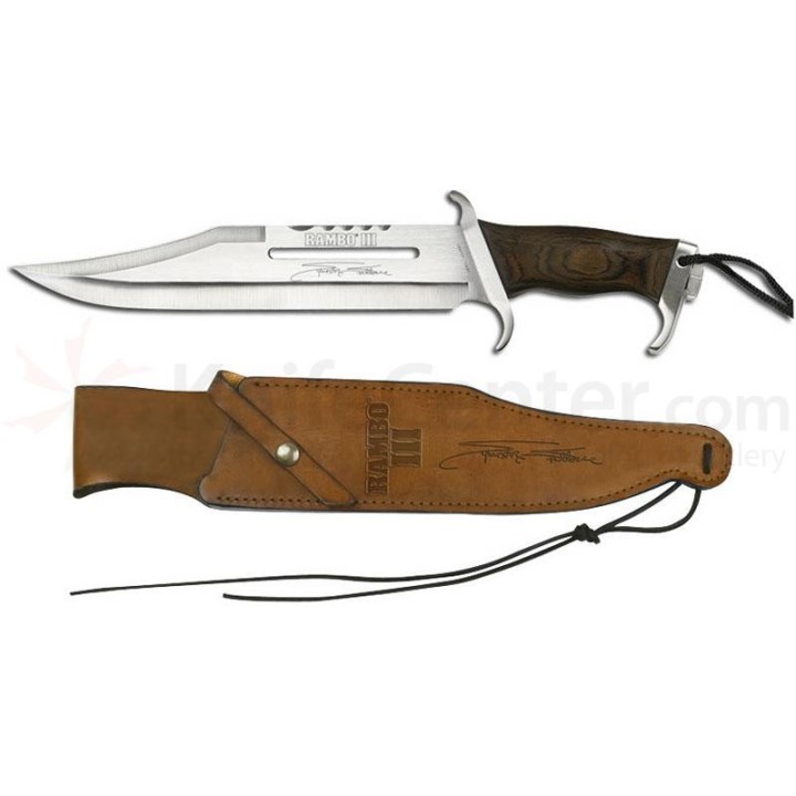 Couteau RAMBO III Signature Poignard RAMBO III Licence Officielle Etui Cuir RB9297 - Livraison Gratuite