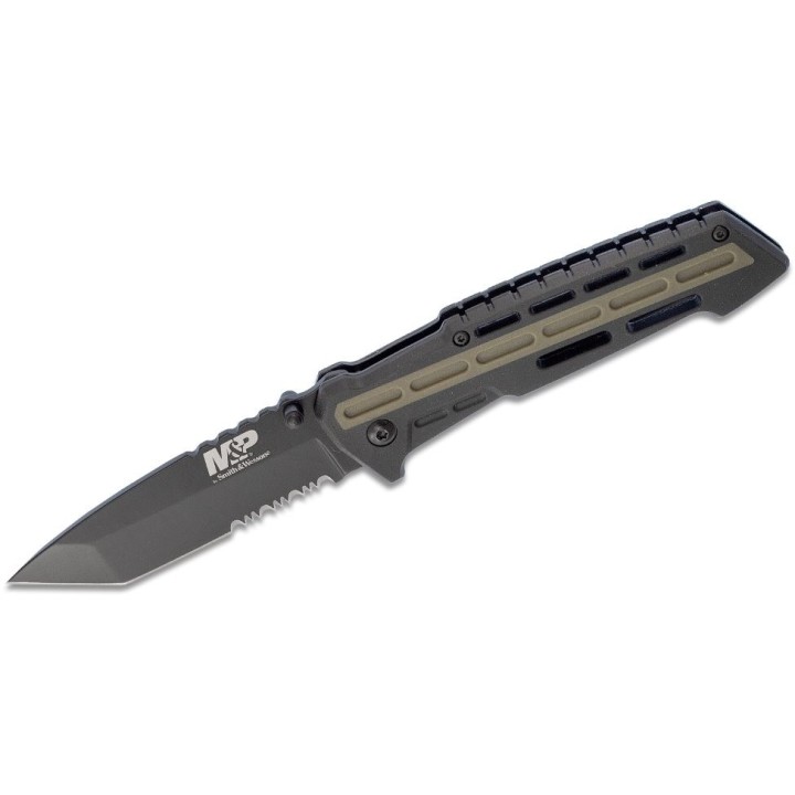 Couteau Smith&Wesson M&P Lame Tanto Acier 8Cr13MoV Manche Zytel SW1100082 - Livraison Gratuite