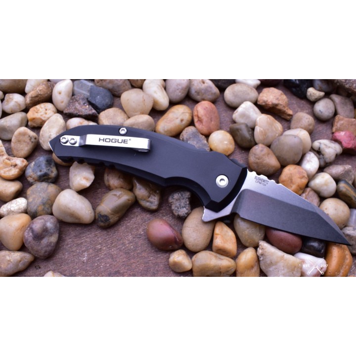 HO24160 Hogue Elishewitz X1 Microflip CPM-154 Blade Black Aluminum Handles Push Button USA - Livraison Gratuite