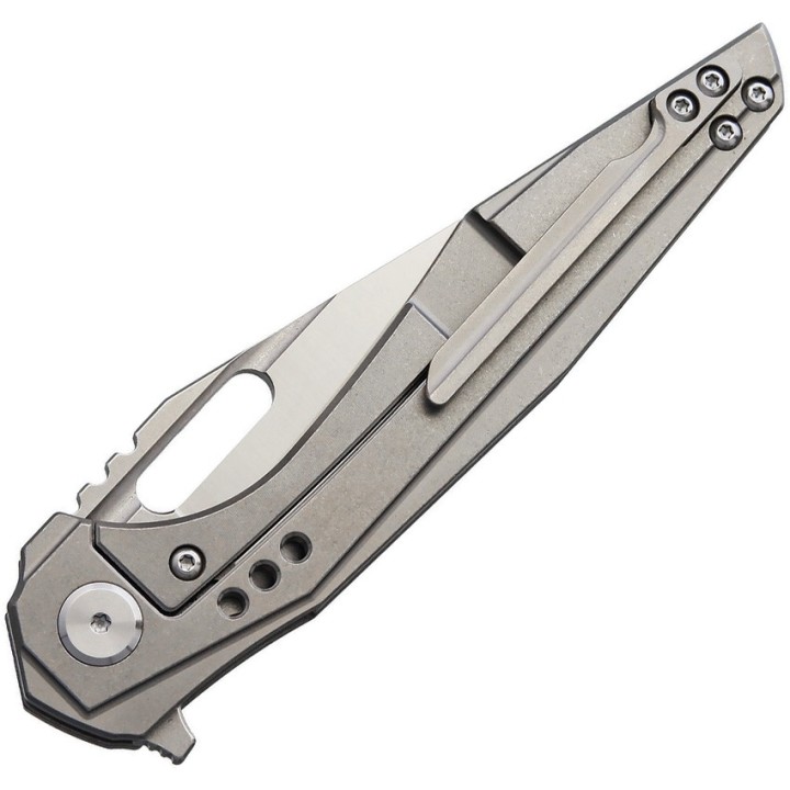 BTKT1902A Bestech Malware Folder Knife Gray Titanium Handle Plain S35VN Edge - Livraison Gratuite