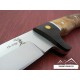 Couteau ELK RIDGE HUNTER CHASSE CAMPING Acier 440 Manche en bois housse en cuir ER065