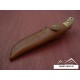 Couteau ELK RIDGE HUNTER CHASSE CAMPING Acier 440 Manche en bois housse en cuir ER065