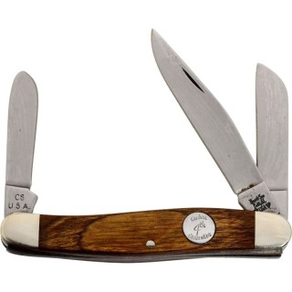 Couteau Bear & Son C247 Heritage Walnut Large Stockman 3 Lames Acier Carbone 1095 Made In USA BCC247 - Livraison Gratuite