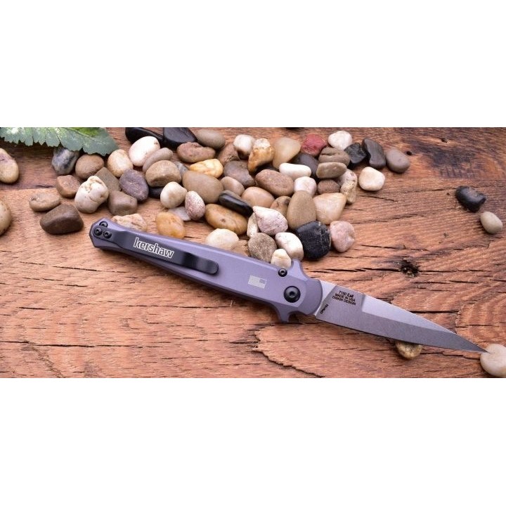 Couteau Automatique Kershaw 7150 Launch 8 Lame Acier CPM154 Manche Aluminium/Fibre Carbone Made USA KW7150 - Livraison Gratuite