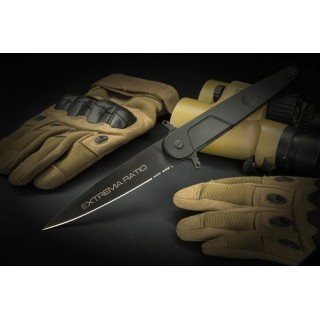 EX0497BLK Extrema Ratio BF4 Lucky Linerlock Black N690Co Blade Aluminium Handle Italy - Livraison Gratuite