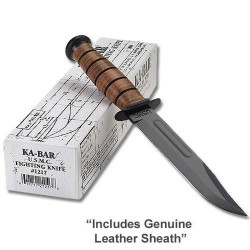 Ka-bar USMC Fighter Plain - KA1217 - Couteau de combat KaBar Made In USA