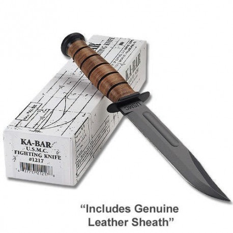 Ka-bar USMC Fighter Plain - KA1217 - Couteau de combat KaBar Made In USA