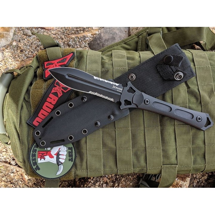 Couteau Dague Krudo MANIKOMIO Lame Acier 9Cr18MoV Manche G-10 Etui Kydex SNG910 - Livraison Gratuite