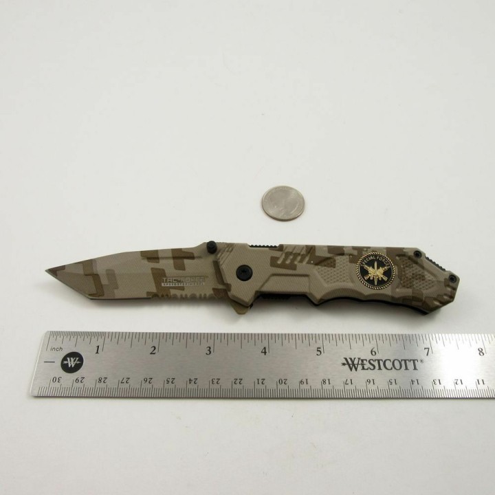 Couteau Tactical Desert Storm Tac Force A/O Lame Tanto Acier Inox Manche Digital Camo Clip TF458SF - Livraison Gratuite