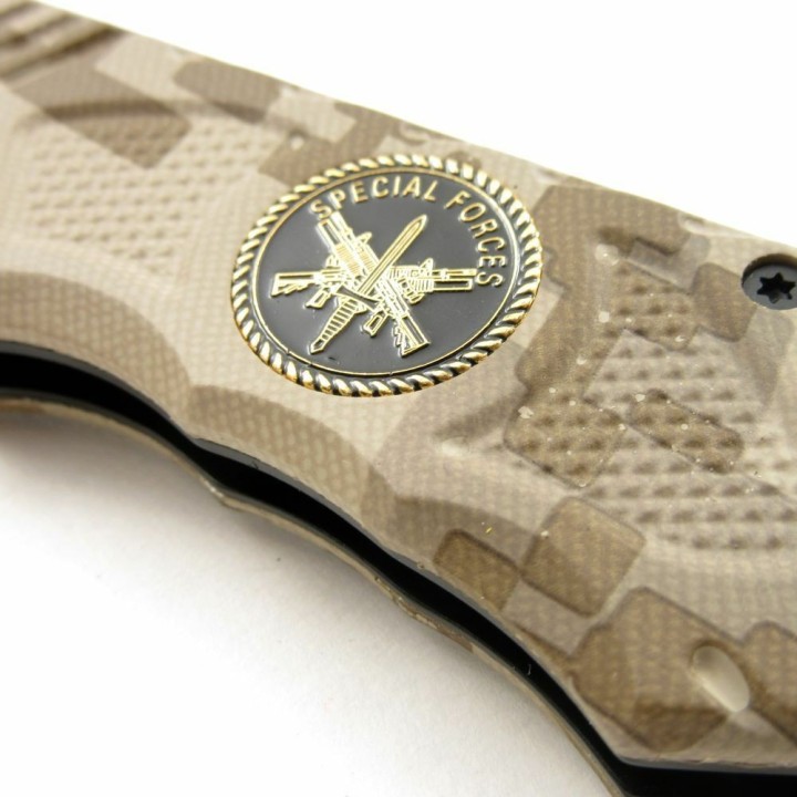 Couteau Tactical Desert Storm Tac Force A/O Lame Tanto Acier Inox Manche Digital Camo Clip TF458SF - Livraison Gratuite