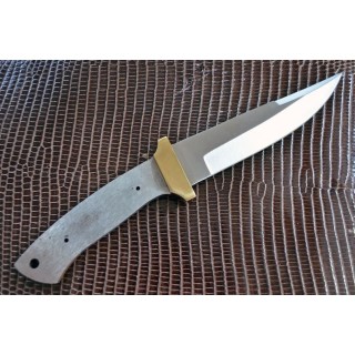 Lot de 2 Lames à Customiser Bowie Lame Acier Inox Garde Laiton BL075 - Livraison Gratuite
