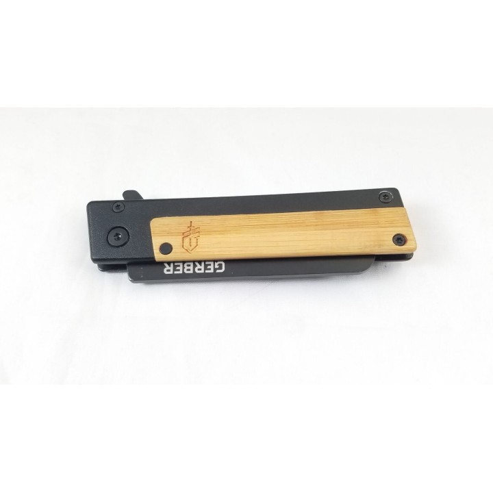 Couteau Gerber Quadrant White Lame Acier 7Cr17MoV Manche Acier/G-10 Framelock G1703 - Livraison Gratuite