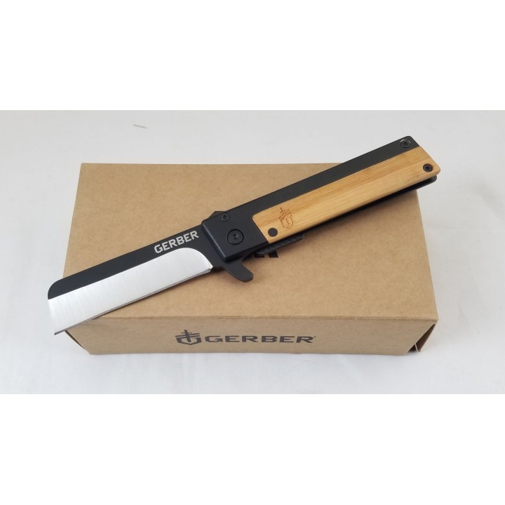 Couteau Gerber Quadrant White Lame Acier 7Cr17MoV Manche Acier/G-10 Framelock G1703 - Livraison Gratuite