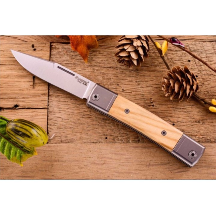 Couteau LionSteel bestMAN BM1 Lame Acier M390 Manche Bois D'olivier Made In Italy LSTBM1UL - Livraison Gratuite