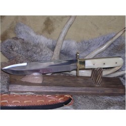 Couteau de Chasse MISSOURI IVORY HANDLE HUNTING BOWIE KNIFE Manche Os Bowie Western PA3268 - LIVRAISON GRATUITE