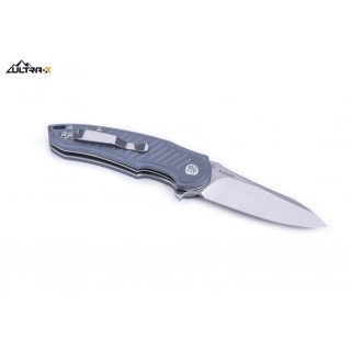 Couteau Ultra-X VULTURE Blue Lame Acier D2 Manche G-10 Linerlock Clip UXHK221B - Livraison Gratuite