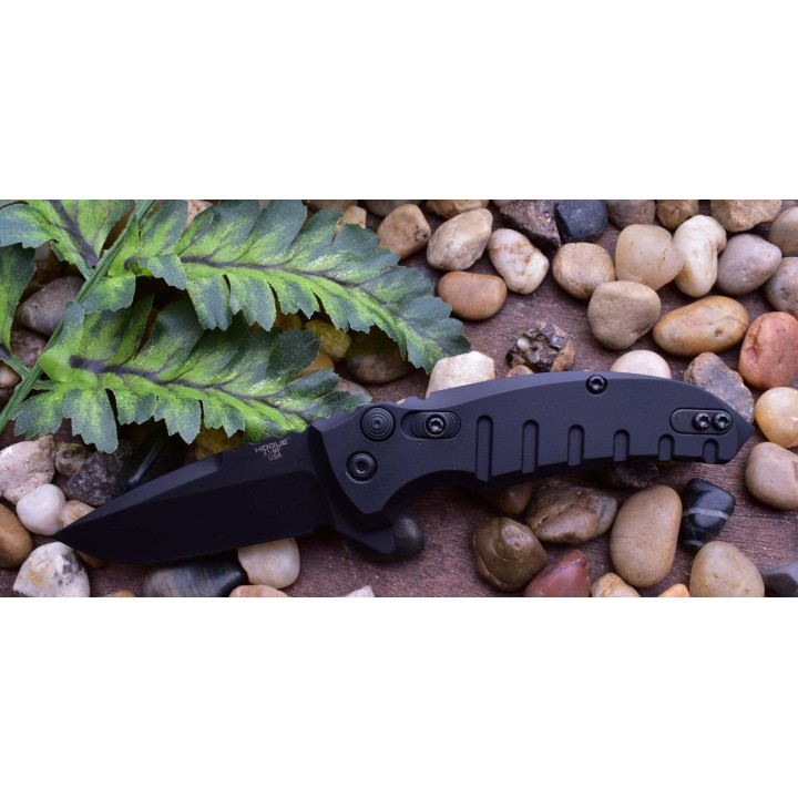 HO24176 Hogue X1 Microflip Button Lock 154CM Blade Aluminium Handle Clip Made USA - Livraison Gratuite
