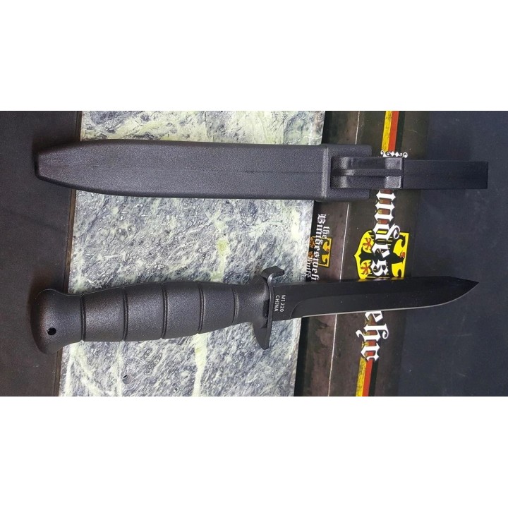 Couteau Tactical Façon Glock d'Entrainement Bundesheer Autrichienne Acier Carbone Manche ABS MI220 - Livraison Gratuite