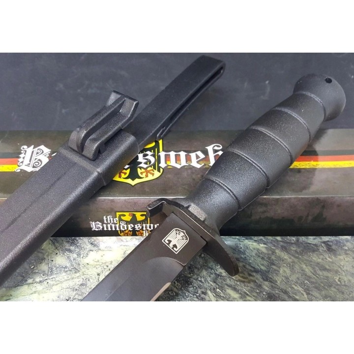 Couteau Tactical Façon Glock d'Entrainement Bundesheer Autrichienne Acier Carbone Manche ABS MI220 - Livraison Gratuite